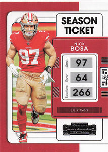 2021 Contenders Football Nick Bosa #90