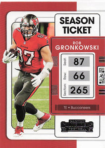 2021 Contenders Football Rob Gronkowski #93