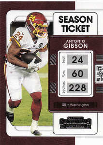 2021 Contenders Football Antonio Gibson #99