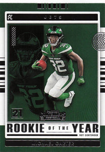 2021 Contenders Football Rookie of the Year Michael Carter #ROY-MCA