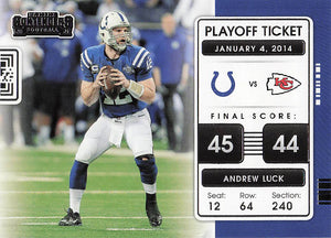 2021 Contenders Football Playoff Ticket Andrew Luck #PLT-ALU