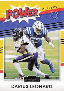 2021 Contenders Football Power Players Darius Leonard #PP-DLE