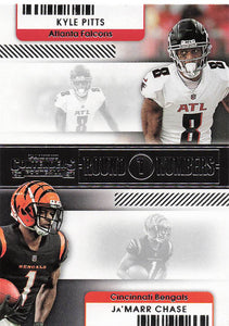 2021 Contenders Football Round 1 Numbers Ja'Marr Chase - Kyle Pitts #RN-KPI