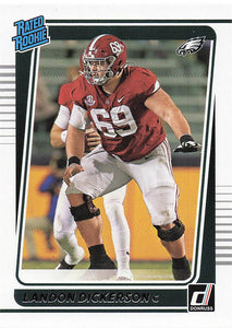 2021 Donruss Football  Landon Dickerson #305 RC