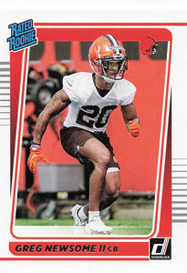 2021 Donruss Football  Greg Newsome II #341 RC