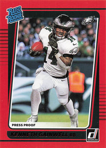 2021 Donruss Football Press Proof Red Kenneth Gainwell #267 RC
