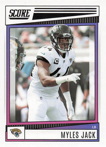 2022 Score Football Myles Jack #24
