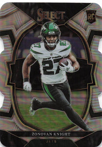 2022 Select Football Silver Prizm Die-Cut Zonovan Knight #89 RC