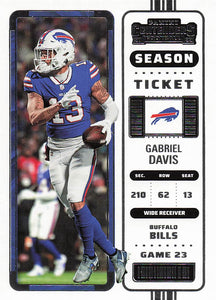 2022 Contenders Football Gabriel Davis #13