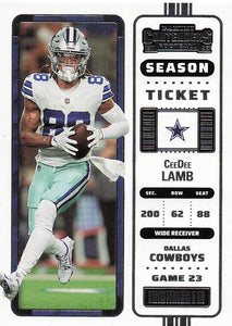 2022 Contenders Football CeeDee Lamb #29