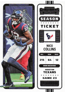 2022 Contenders Football Nico Collins #39