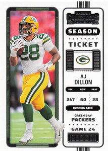 2022 Contenders Football AJ Dillon #42