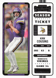 2022 Contenders Football Kirk Cousins #54
