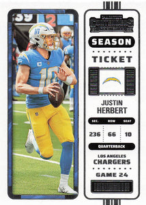 2022 Contenders Football Justin Herbert #72