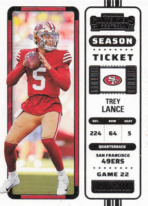 2022 Contenders Football Trey Lance #82