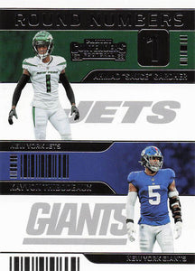 2022 Contenders Football Round Numbers Ahmad "Sauce" Gardner - Kayvon Thibodeaux #RN-GT