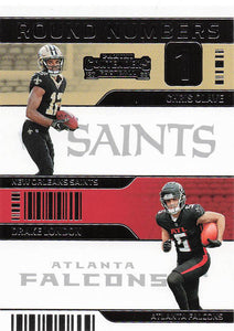 2022 Contenders Football Round Numbers Chris Olave - Drake London #RN-OL