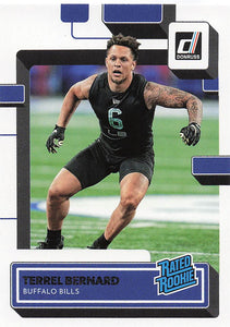 2022 Donruss Football Terrel Bernard #397 RC