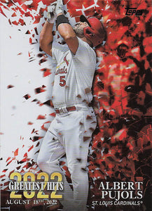 2023 Topps Series 1 2022's Greatest Hits Albert Pujols #22H-17