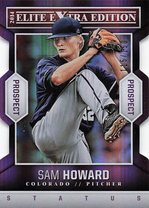 2014 Panini Elite Extra Edition Prospects Status Purple Die-Cut 115/150 Sam Howard #53