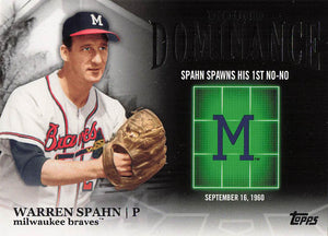 2012 Topps Mound Dominance Warren Spahn #MD-11
