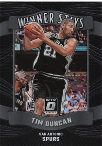 2023-24 Donruss Optic Basketball Winner Stays Tim Duncan #5