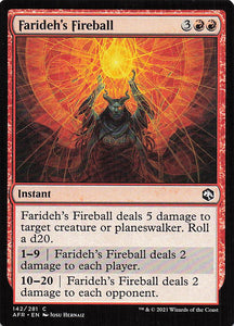 Magic The Gathering: Adventures in the Forgotten Realms EN: #142 Farideh's Fireball