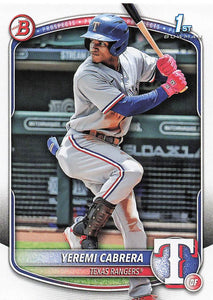 2025 Bowman Baseball Yeremi Cabrera #BP-146