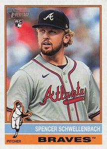 2025 Topps Heritage Baseball Spencer Schwellenbach #58 RC