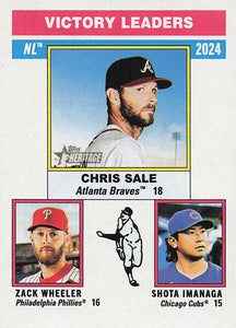 2025 Topps Heritage Baseball Chris Sale - Zack Wheeler - Shota Imanaga #199