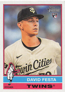 2025 Topps Heritage Baseball David Festa #249 RC
