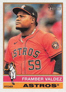 2025 Topps Heritage Baseball Framber Valdez #335
