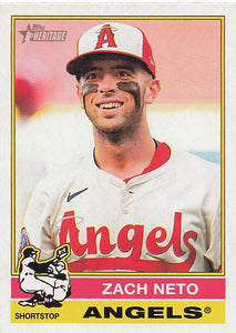 2025 Topps Heritage Baseball Zach Neto #396