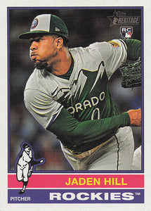 2025 Topps Heritage Baseball Jaden Hill #398 RC