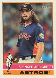 2025 Topps Heritage Baseball Spencer Arrighetti #454