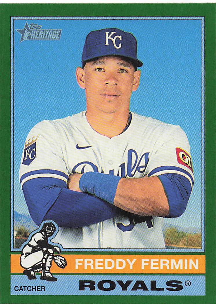 2025 Topps Heritage Baseball Dark Green Border Freddy Fermin #466