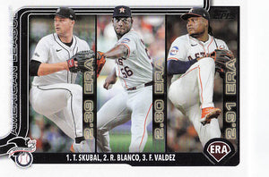 2025 Topps Series 1 Baseball AL ERA Leaders Tarik Skubal - Ronel Blanco - Framber Valdez #5