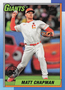 2025 Topps Series 1 Baseball 1990 Topps Baseball Matt Chapman #T90-86