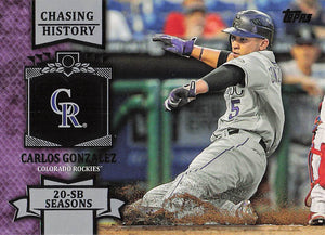 2013 Topps Baseball Chasing History Carlos Gonzalez #CH-72
