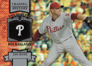 2013 Topps Baseball Chasing History Silver Foil Roy Halladay #CH-86