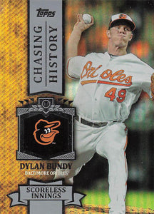 2013 Topps Baseball Chasing History Silver Foil Dylan Bundy #CH-96