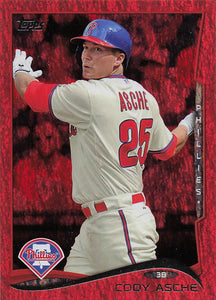 2014 Topps Baseball Red Hot Foil Cody Asche #4