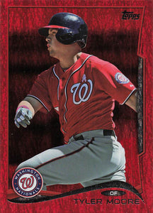 2014 Topps Update Series Baseball Red Hot Foil Tyler Moore #US-296