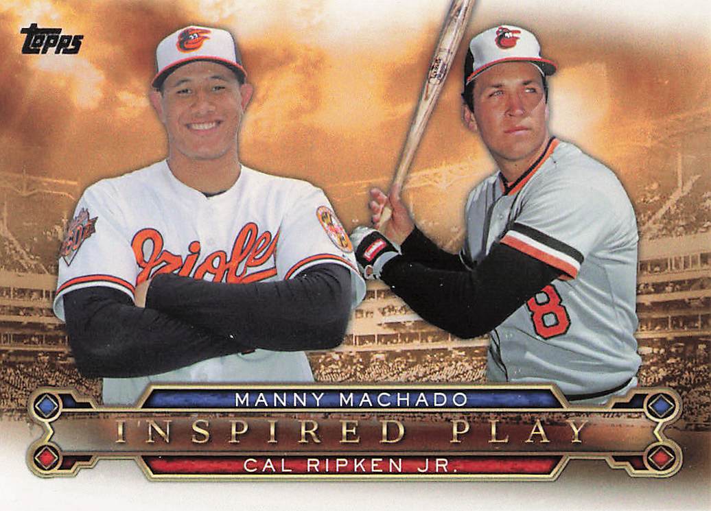 2015 Topps Baseball Inspired Play Manny Machado - Cal Ripken #I-1