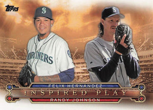2015 Topps Baseball Inspired Play Felix Hernandez - Randy Johnson #I-14