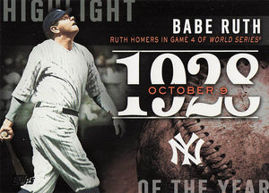 2015 Topps Highlight of the Year Babe Ruth #H-2