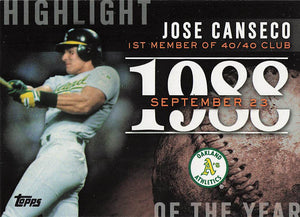 2015 Topps Highlight of the Year Jose Canseco #H-23