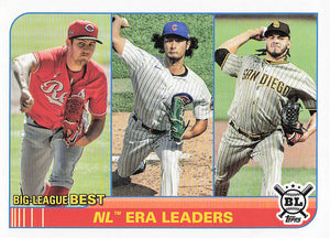 2021 Topps Big League NL ERA Leaders Trevor Bauer - Yu Darvish - Dinelson Lamet #250