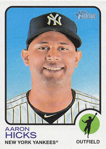 2022 Topps Heritage Aaron Hicks #715