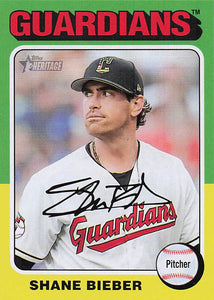 2024 Topps Heritage Shane Bieber #108